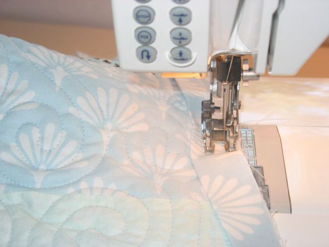 even feed foot blue quilt