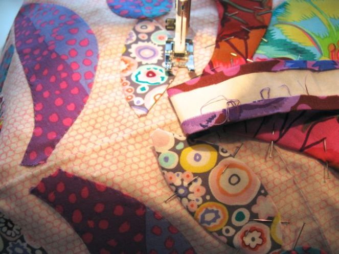 Appliqueing Lollypop Tree