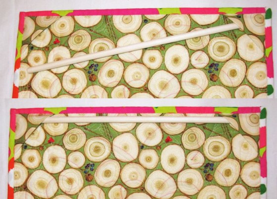 dowel hanging device for art quilt