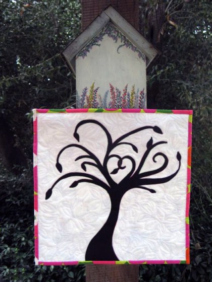 One Black Leaf art quilt1