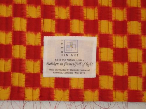 Doleket Art Quilt-label
