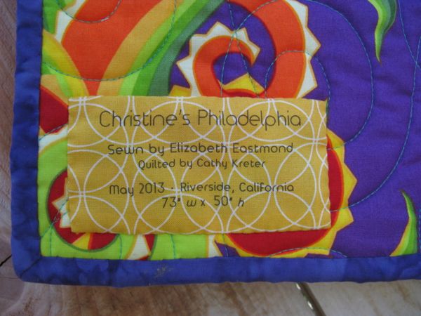 Christines Philadelphia Quilt Label