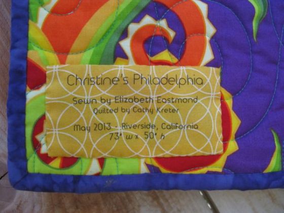 Christines Philadelphia Quilt Label