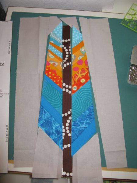 Feather sewn