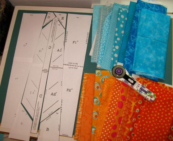 Laying Out Feather Fabrics