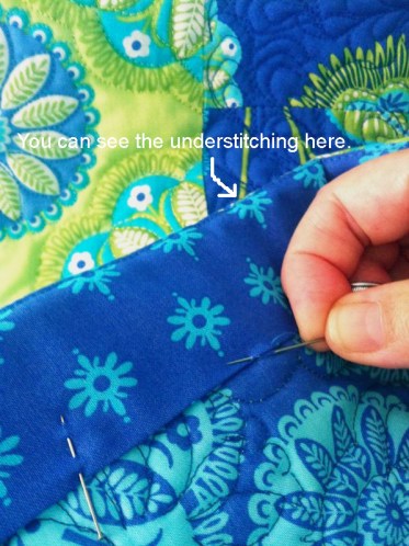 Stitching Down Binding