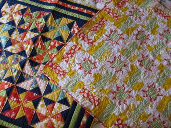 Citrus and Village Faire quilts