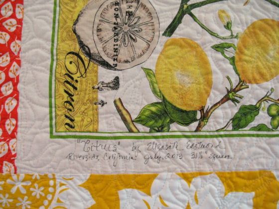 Citrus quilt Label