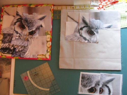 Congruence Owl quilt construction 3