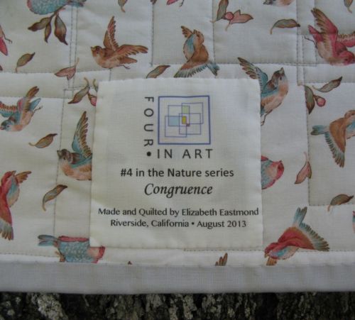 Congruence Owl quilt label