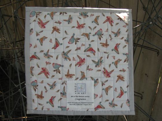 Congruence Owl quilt back