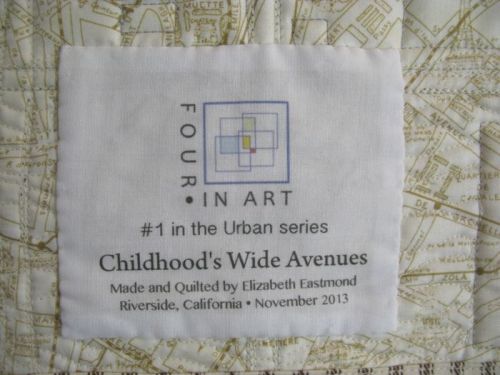 ChildhoodWideAvenues Art Quilt_label