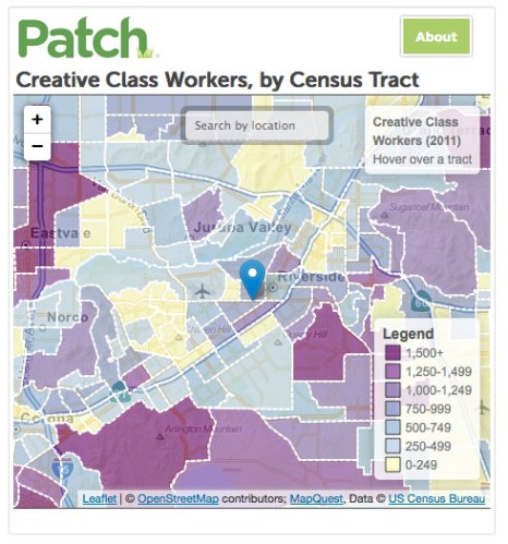 Creative Class Workers by Census Map