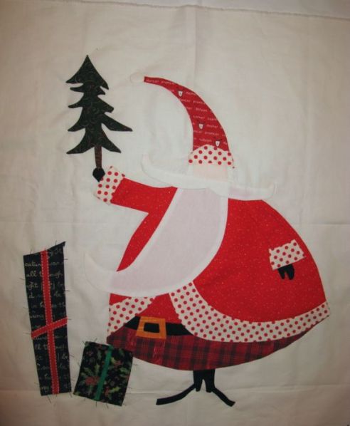 Santa Center appliqued