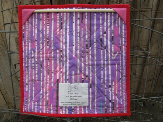 On Line Art Quilt _back