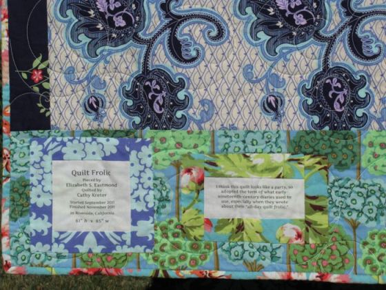 Quilt Frolic_label
