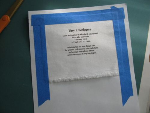 Making a Quilt Label 2
