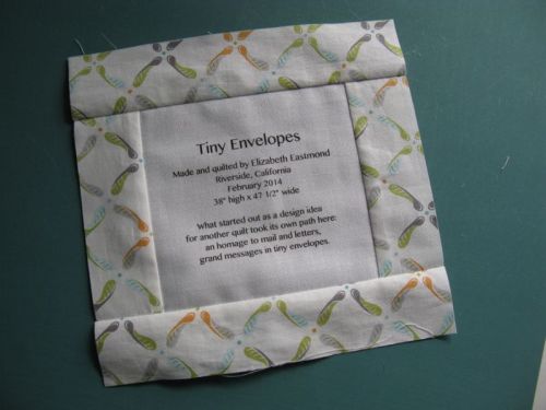 Making a Quilt Label 4