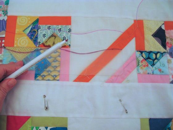 Tracing Wavy Lines Quilting