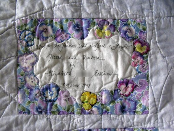 And For the Pansies Label