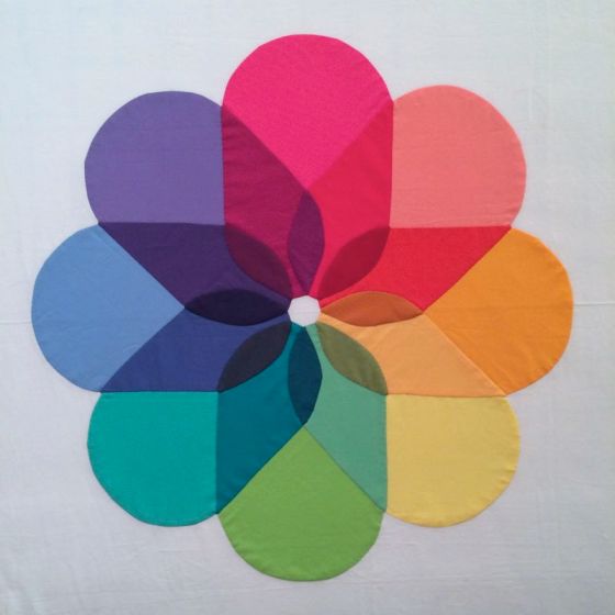 Colorwheel Bloom Quilt Top