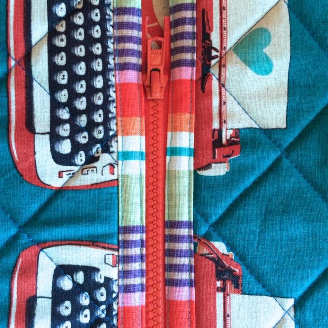 Completed Zipper Trim on Weekender