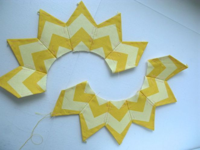 EPP2 Arcs Basted and Stitched