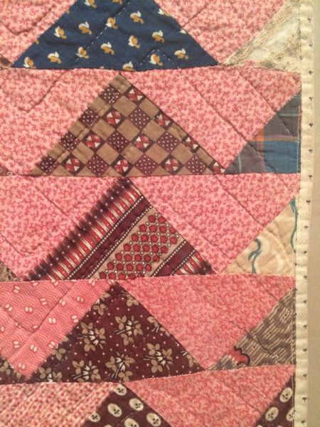 flying geese crib quilt detail