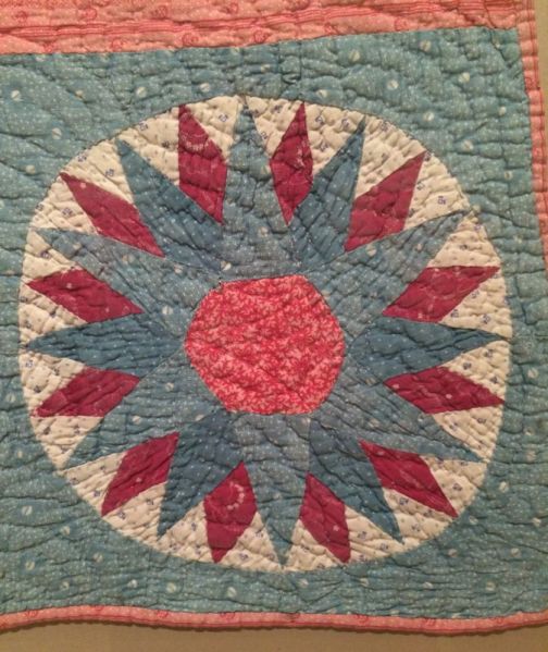 mariner's compass crib quilt detail