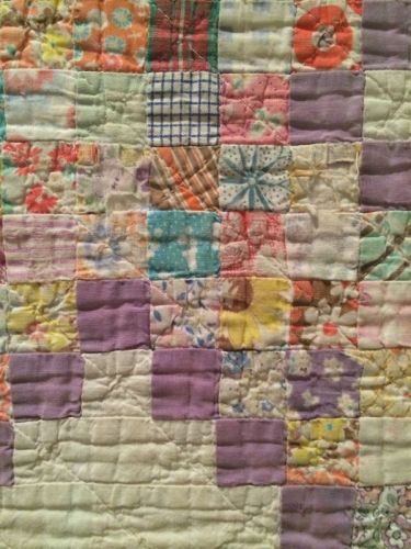 triple irish chain crib quilt detail