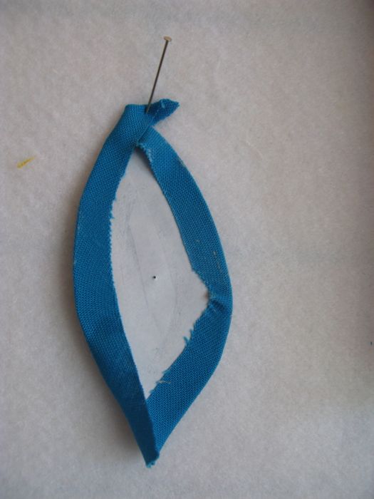 Applique leaf freezer paper