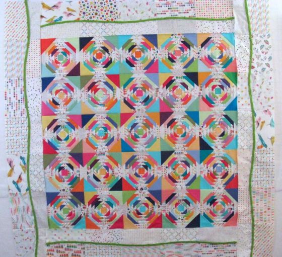 Bias Vine on Wavy Quilt Border