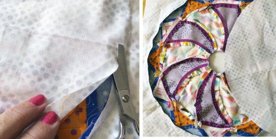 Circles 7_Cutting away backing