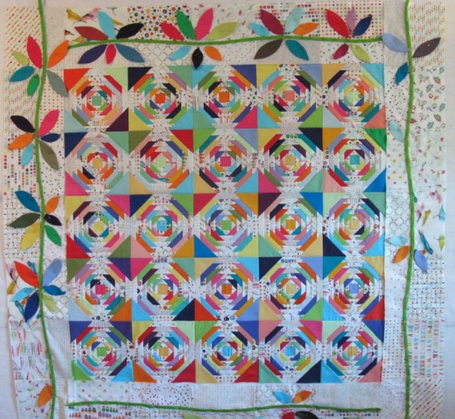 Laying out Leaves in Quilt Border