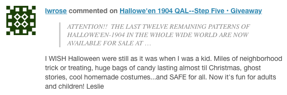 Leslie comment Halloween