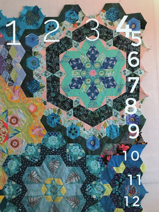 Millefiore numbering cutouts