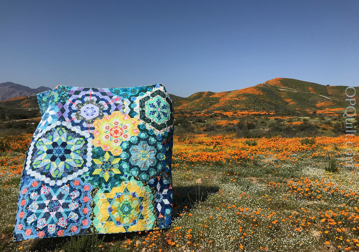 Plitvice Quilt_6 with poppies