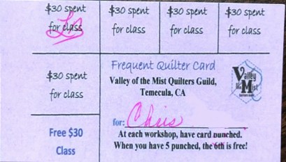 Frequent Quilters Card