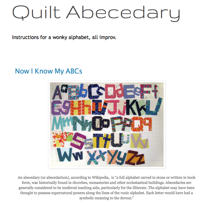 Quilt Abecedary New 2019