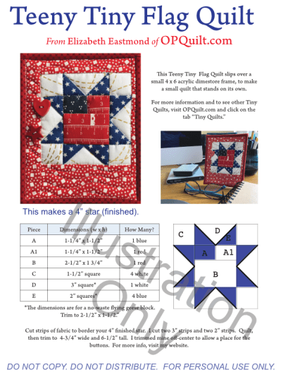 Teeny Tiny Flag Quilt Illustration