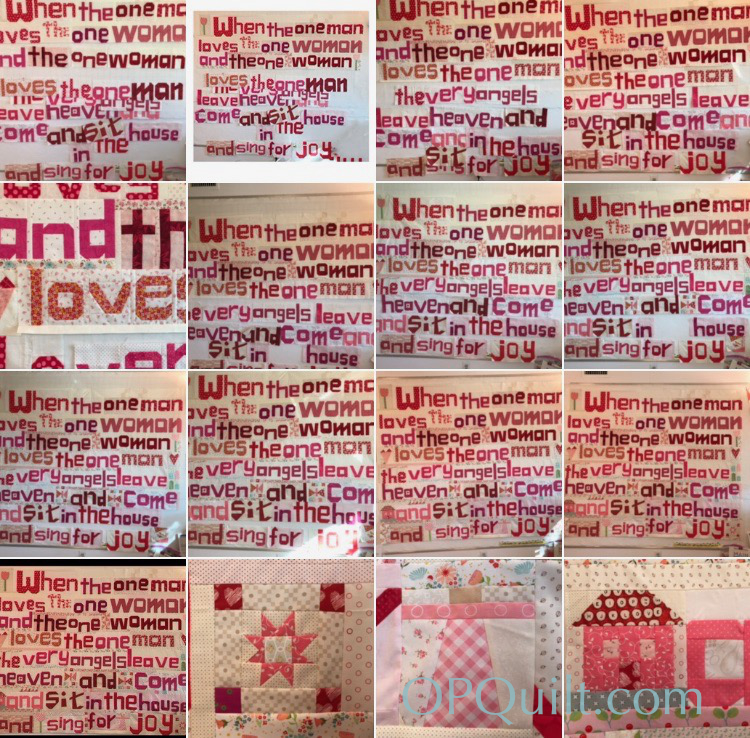 Word Quilt in Process