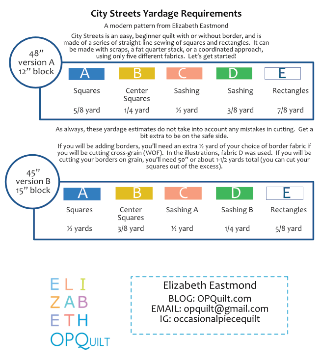 Yardage City Streets