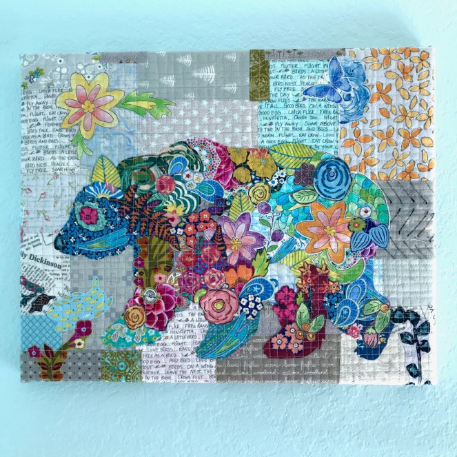 California Bear • collage quilt&nbsp;finished