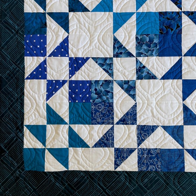 Quilt Finish: Blue and White Star for&nbsp;David
